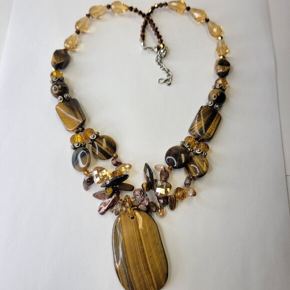 Smoky Quartz Style Fashion Necklace - Picture 4 of 8